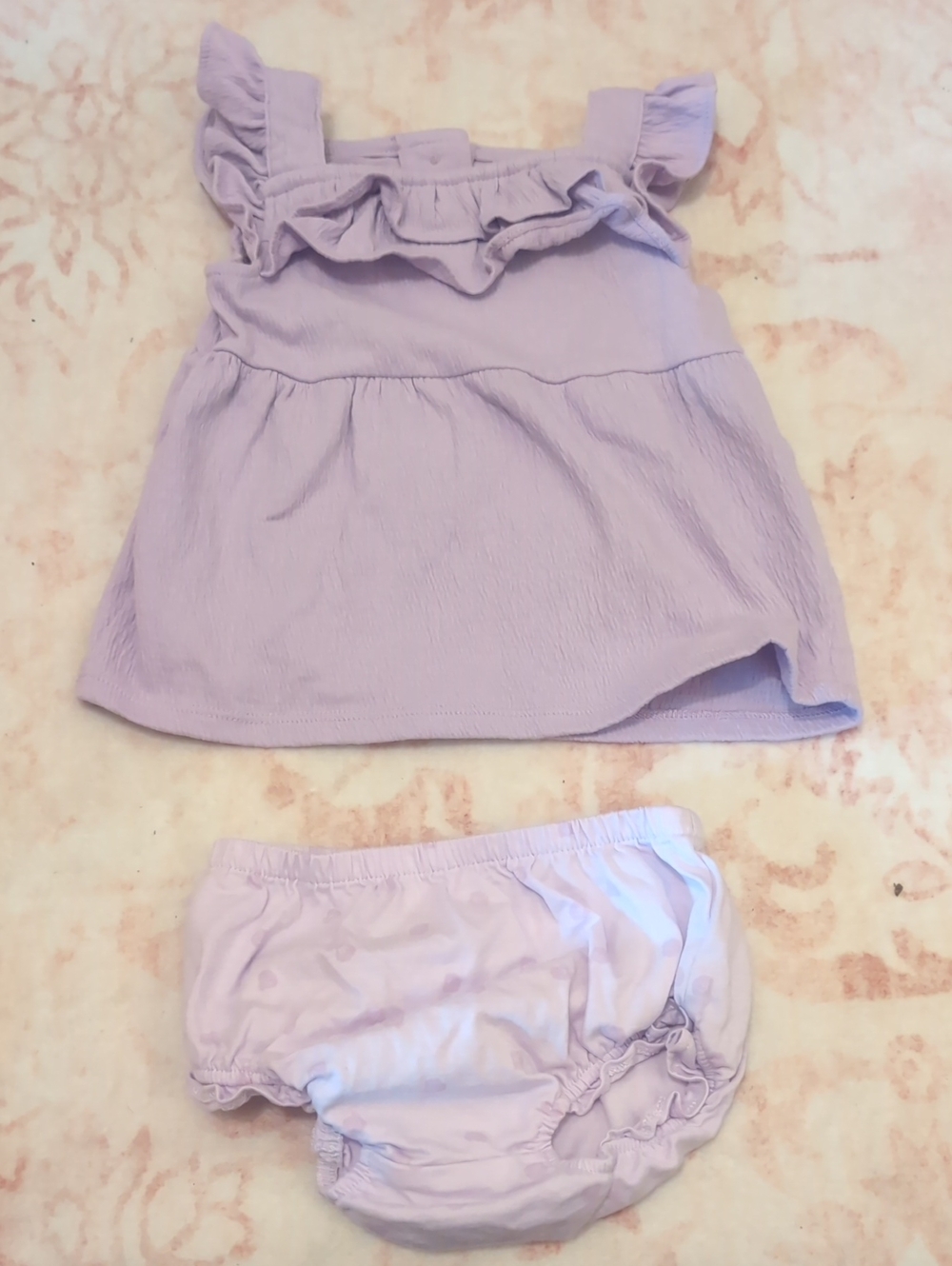 Lavender Ruffle Dress with Matching Bloomers